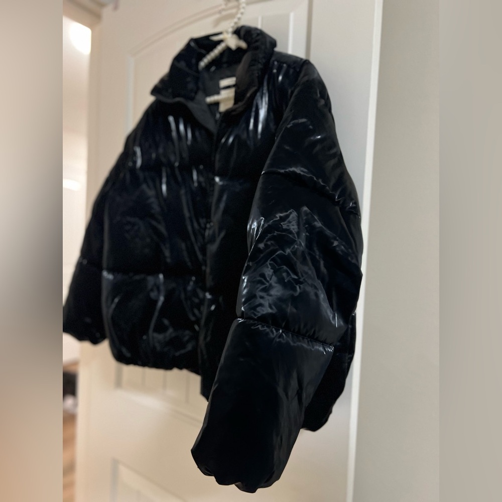 Women’s a new day black shiny jacket size medium